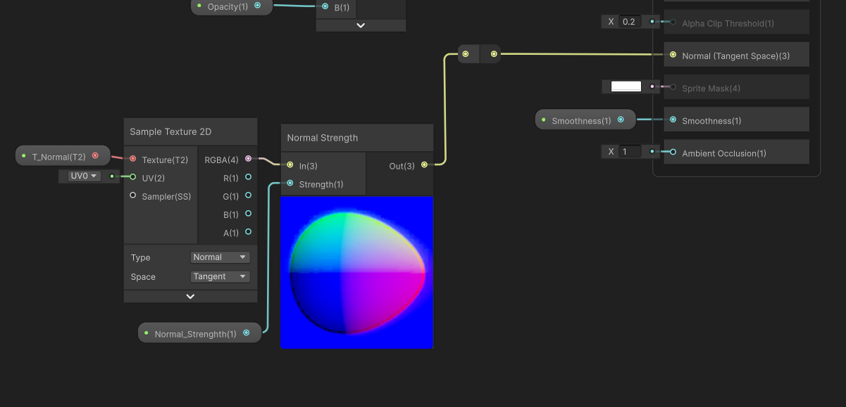 Normal mapping node graph