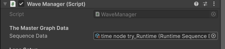 WaveManager referencing the compiled sequence